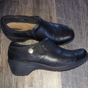 Clarks Channing Ann Black Slip-on Loafer Size 9